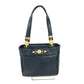 VERSACE Vintage Sunburst Shoulder Tote Bag, Leather, Women's, Black
