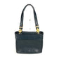 VERSACE Vintage Sunburst Shoulder Tote Bag, Leather, Women's, Black