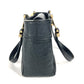 VERSACE Vintage Sunburst Shoulder Tote Bag, Leather, Women's, Black