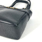 VERSACE Vintage Sunburst Shoulder Tote Bag, Leather, Women's, Black