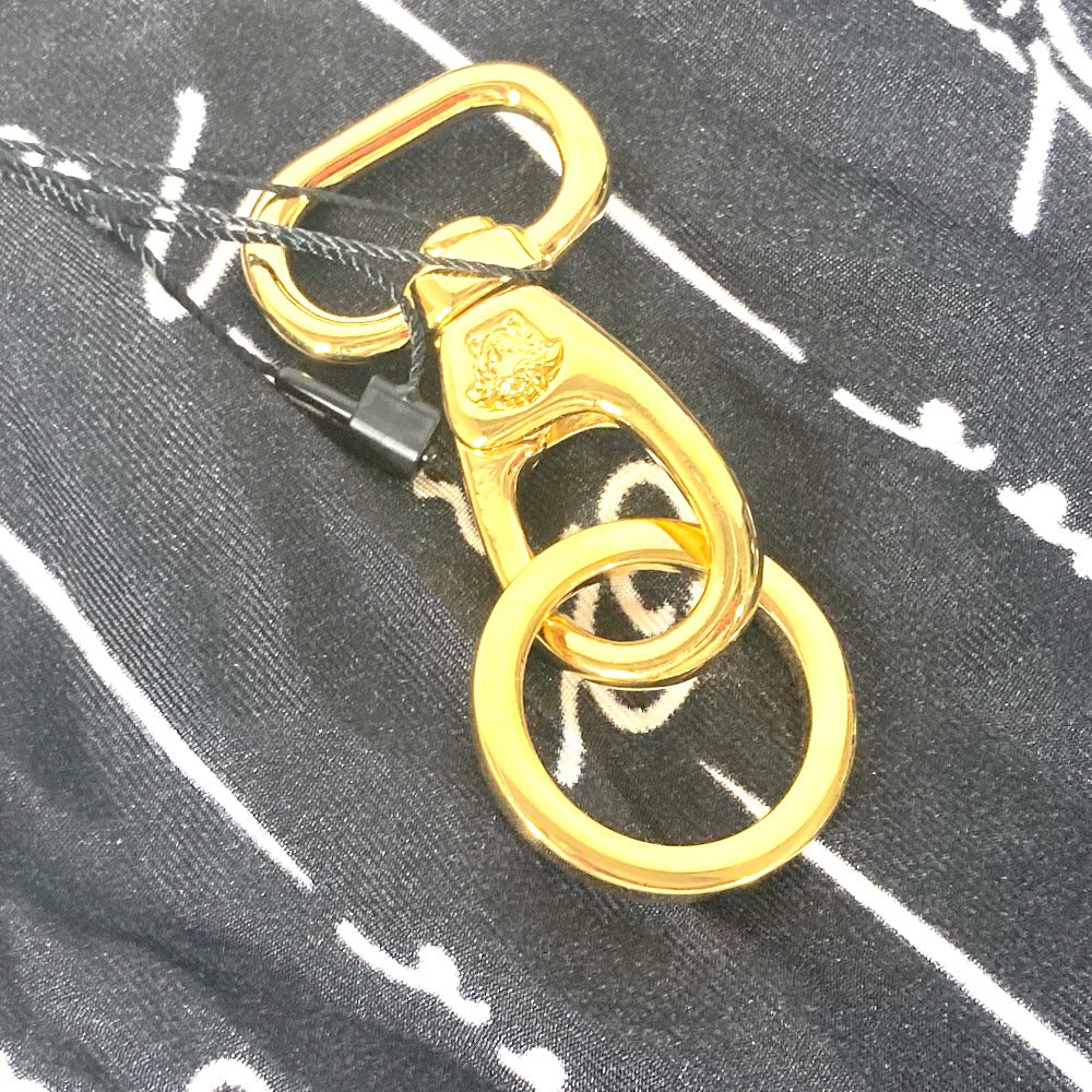 VERSACE ロゴ スカーフ付き バッグチャーム キーホルダー シルク レディース ブラック - brandshop-reference
