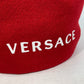 VERSACE Beanie, Knit Cap, Two-Tone Wool Knit Hat, Unisex, Red