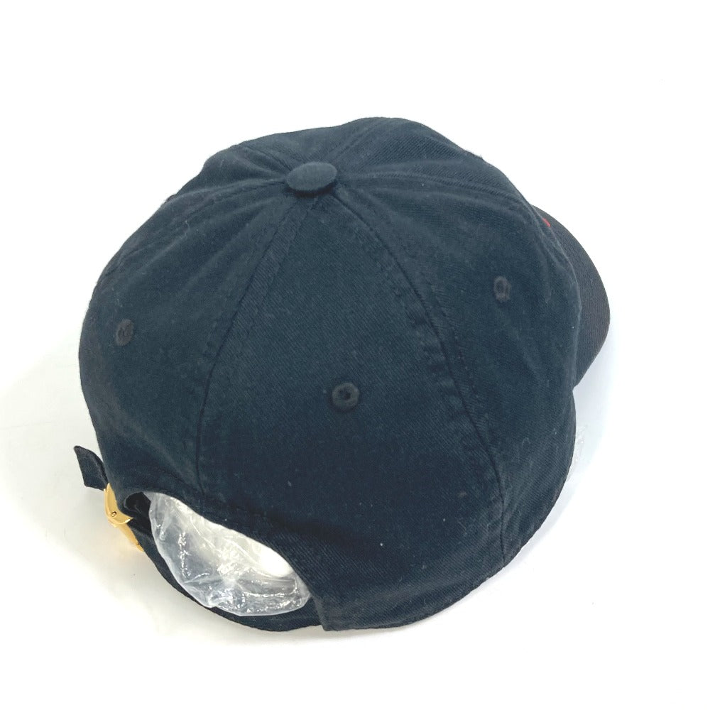VERSACE Men's Black Cotton Baseball Cap with Rainbow Logo Embroidery