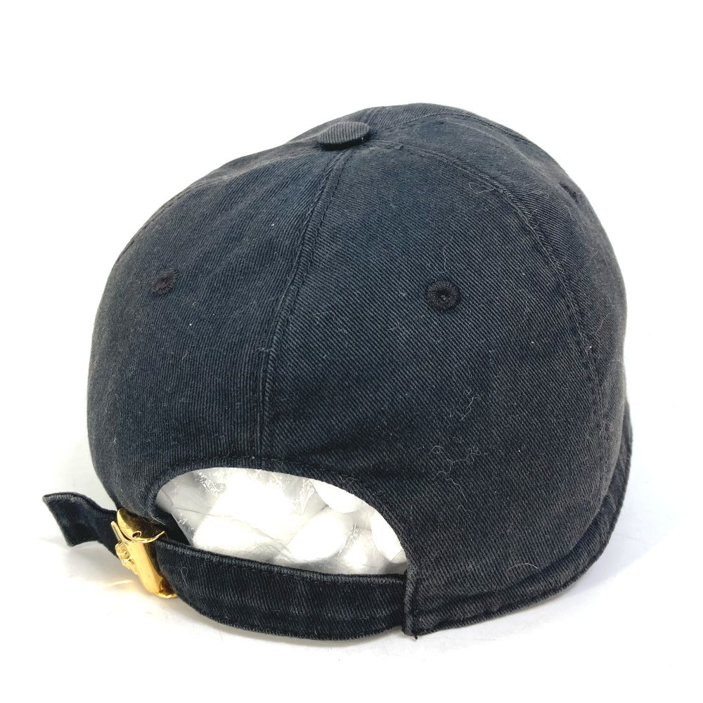 VERSACE Two-Tone Logo Baseball Cap, Cotton, Women's, Black
