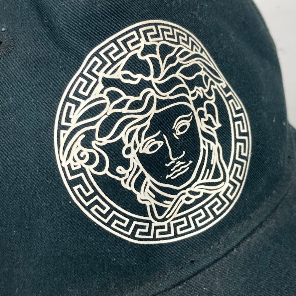 VERSACE バイカラー メデューサ ロゴ 帽子 キャップ帽 ベースボール キャップ コットン ユニセックス ブラック