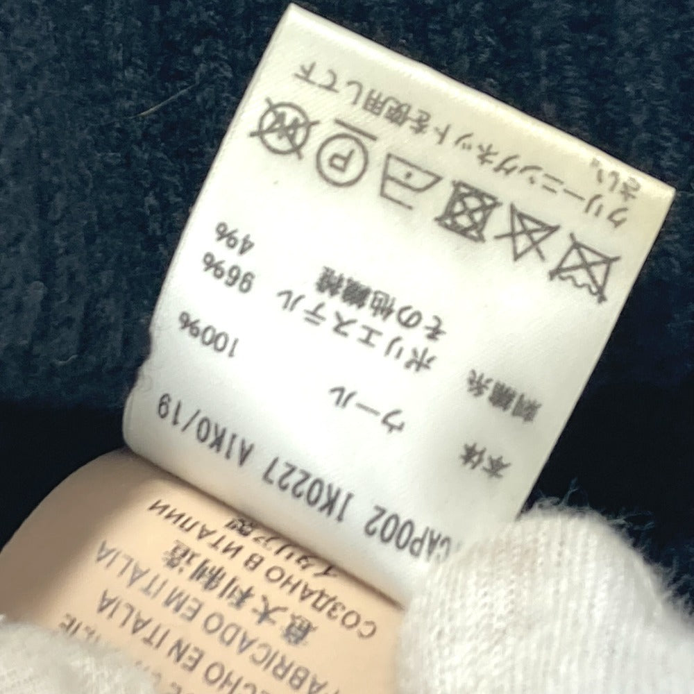 VERSACE ロゴ レインボー ビーニー 帽子 ニット帽 ニットキャップ ニット帽 ウール レディース ブラック
