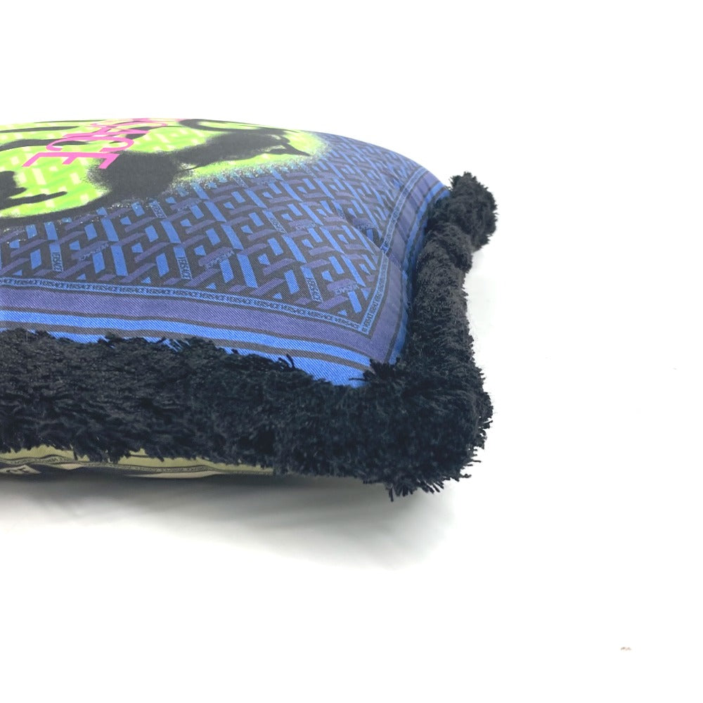 VERSACE メデューサ ロゴ ピロー 枕 インテリア クッション シルク ユニセックス ブルー - brandshop-reference