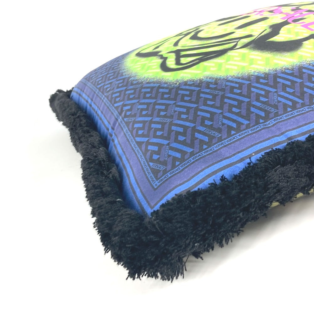 VERSACE メデューサ ロゴ ピロー 枕 インテリア クッション シルク ユニセックス ブルー - brandshop-reference
