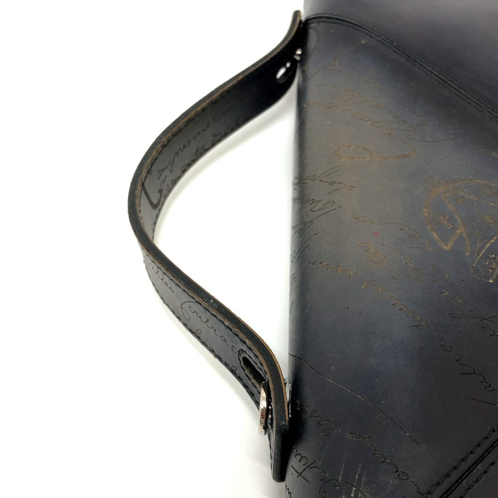 Berluti カリグラフィ イタウバワイド トラベルウォレット 長財布 財布 ウォレット 長財布 レザー メンズ ブラック
