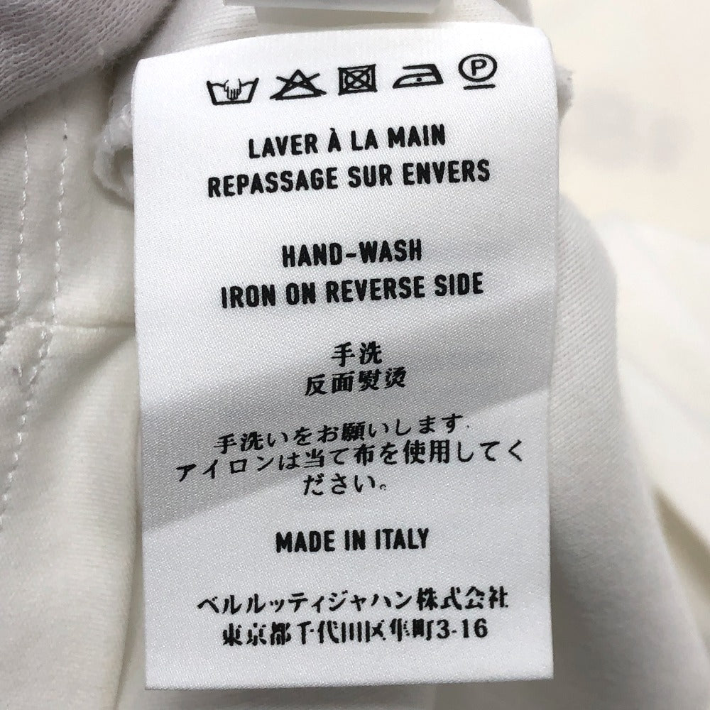 Berluti Logo Japan Exclusive Tops Apparel Two-Tone Short Sleeve T-Shirt Cotton Women's White