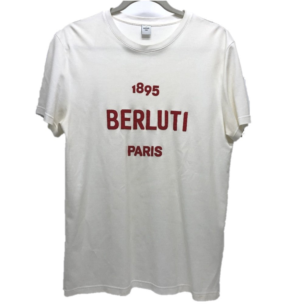 Berluti Logo Japan Exclusive Tops Apparel Two-Tone Short Sleeve T-Shirt Cotton Women's White