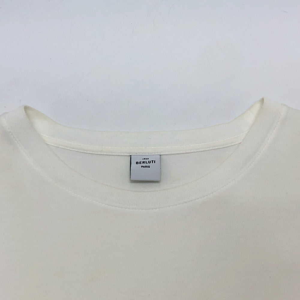 Berluti Logo Japan Exclusive Tops Apparel Two-Tone Short Sleeve T-Shirt Cotton Women's White