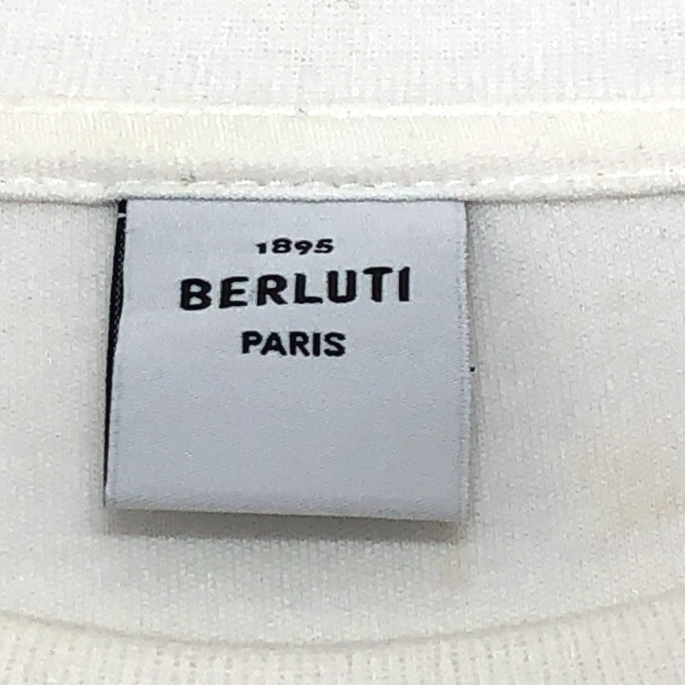 Berluti Logo Japan Exclusive Tops Apparel Two-Tone Short Sleeve T-Shirt Cotton Women's White