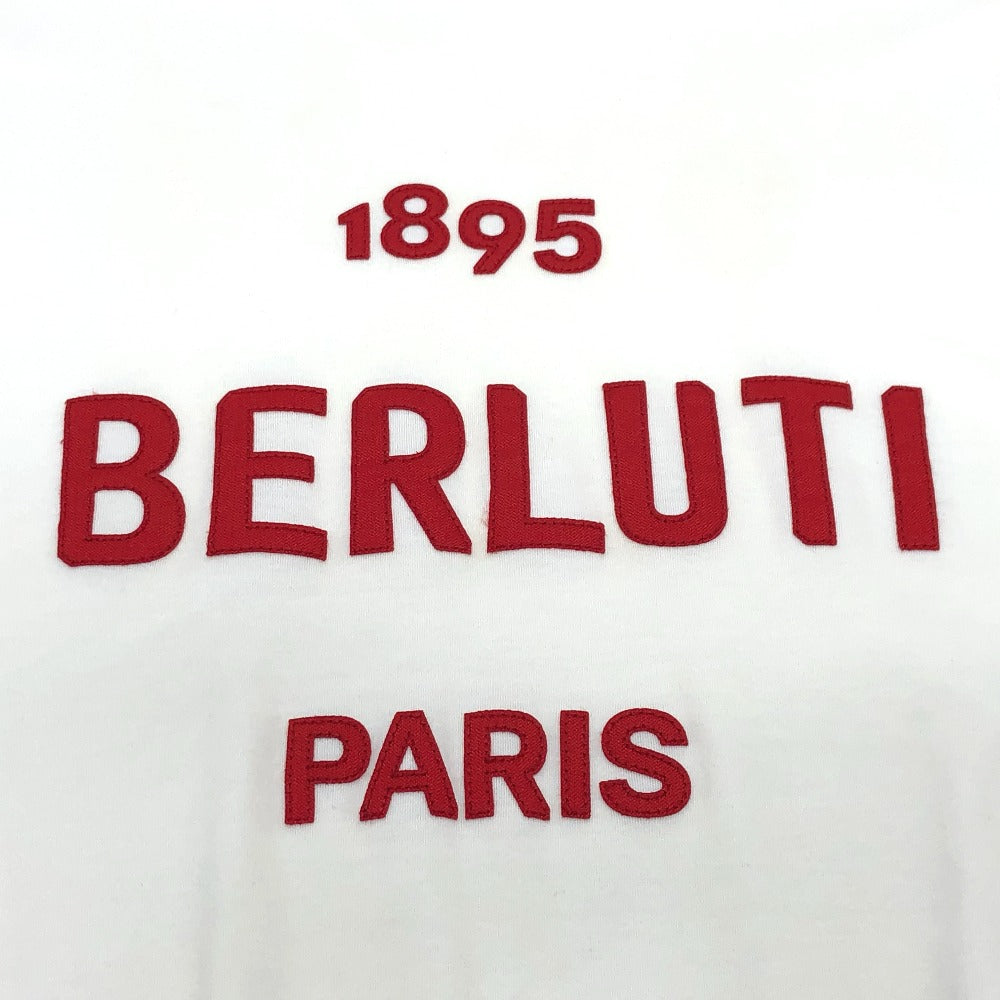 Berluti Logo Japan Exclusive Tops Apparel Two-Tone Short Sleeve T-Shirt Cotton Women's White