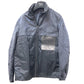 Berluti Men's Navy Nylon Zip-Up Hoodie with Calligraphy Print