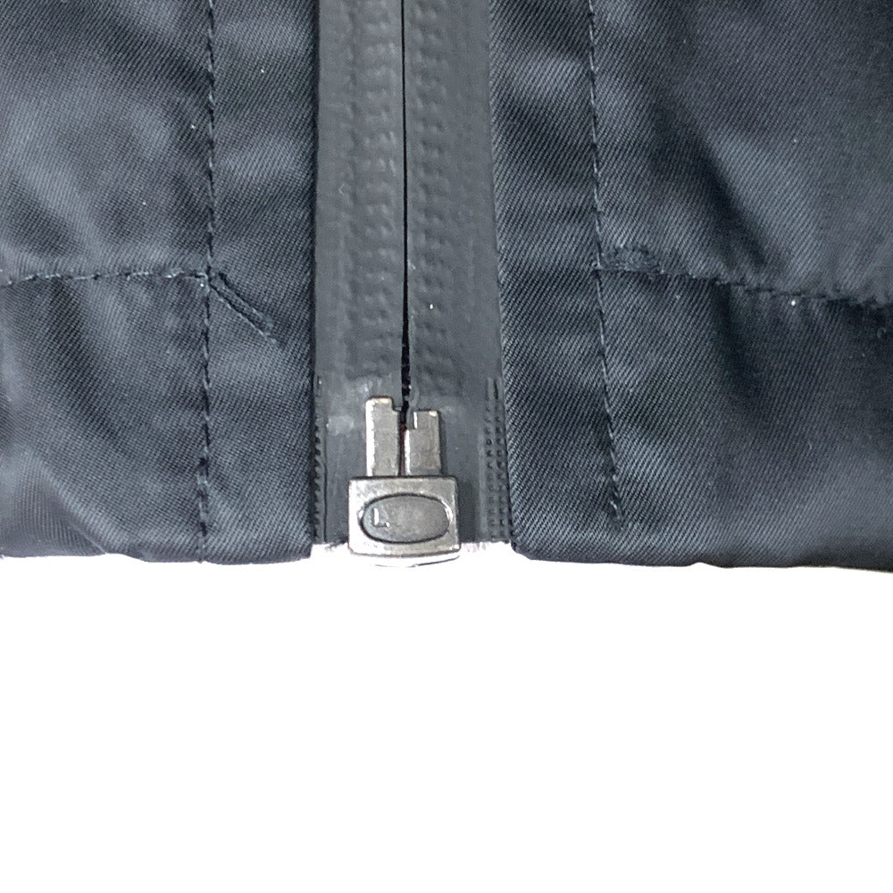 Berluti Men's Navy Nylon Zip-Up Hoodie with Calligraphy Print