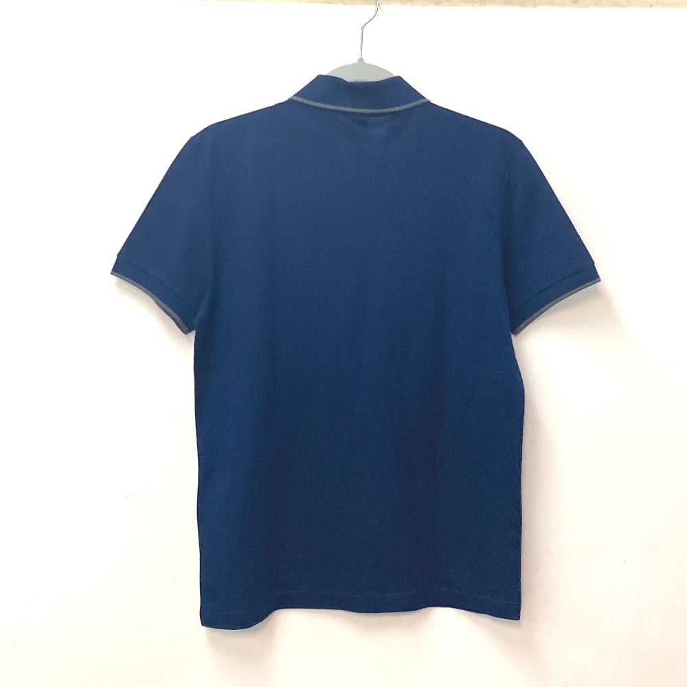 Berluti Men's Navy Cotton Polo Shirt with Collar and 1895 Logo, Short Sleeve