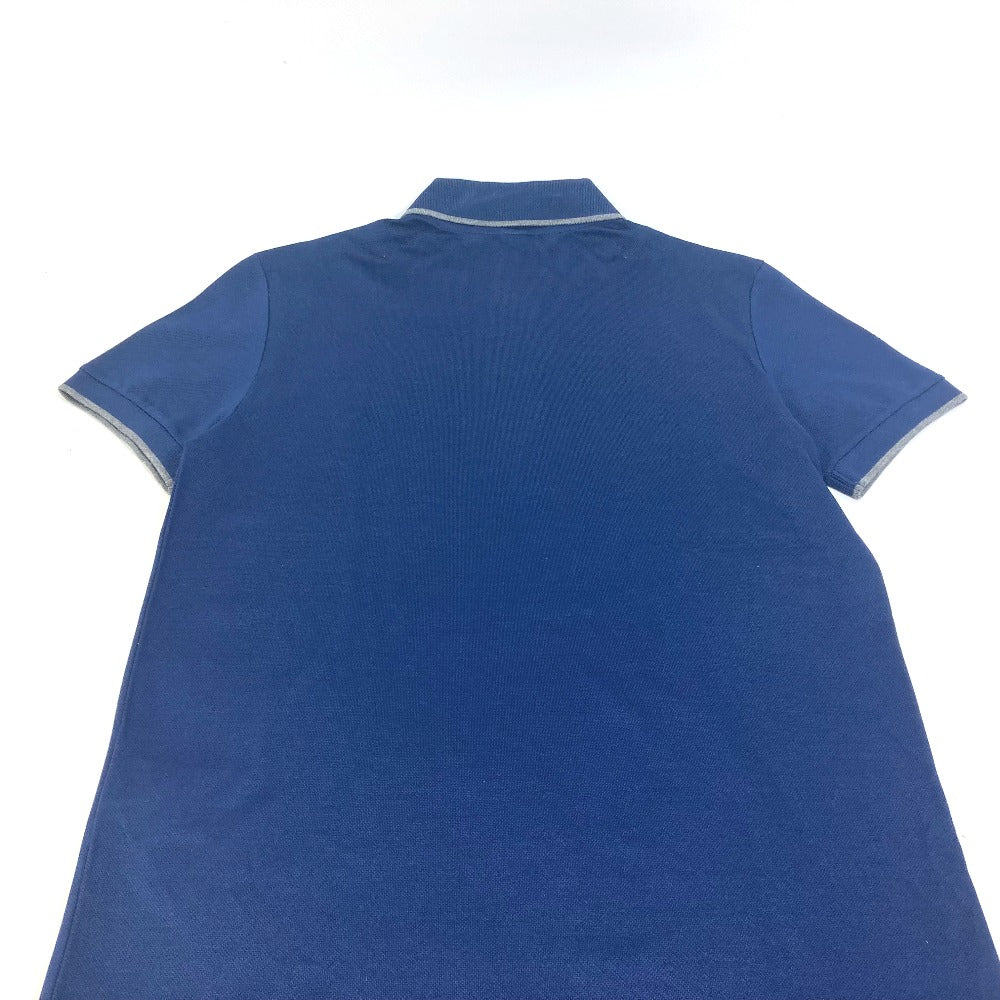 Berluti Men's Navy Cotton Polo Shirt with Collar and 1895 Logo, Short Sleeve