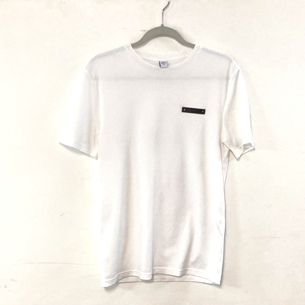 Berluti レザータブ Tシャツ ロゴ アパレル トップス 半袖 Tシャツ 半袖Ｔシャツ コットン メンズ ホワイト