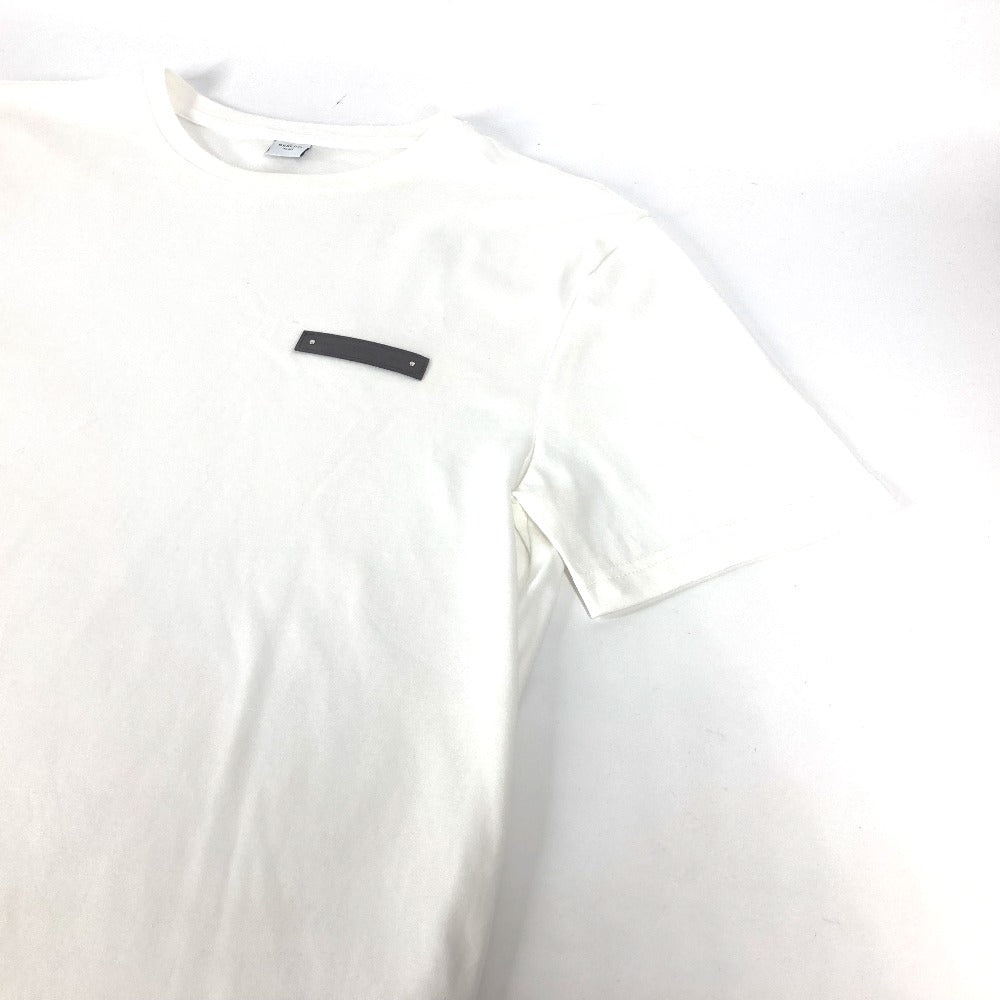 Berluti レザータブ Tシャツ ロゴ アパレル トップス 半袖 Tシャツ 半袖Ｔシャツ コットン メンズ ホワイト