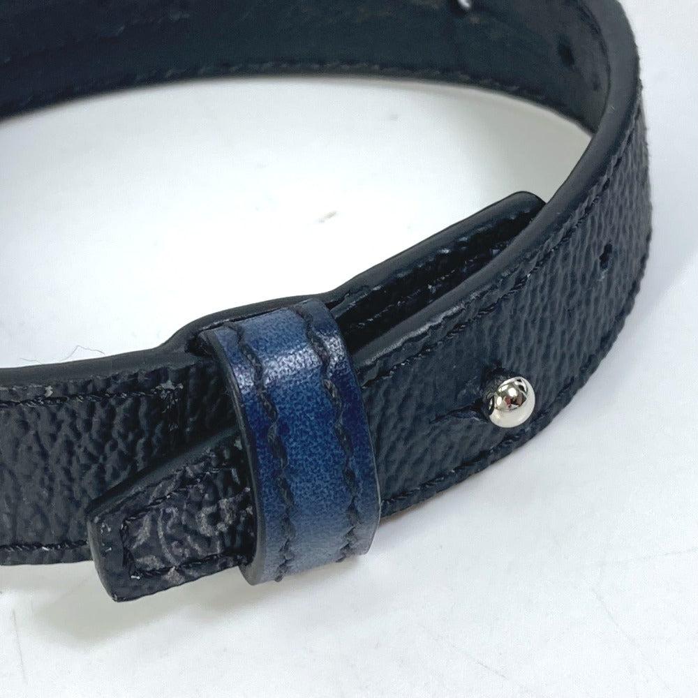 Berluti Novelty, Not for Sale, Ginza Store Opening Commemorative Accessory, Leather Bangle Bracelet, Men's, Black