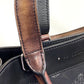 Berluti Uris Small 2-Way Shoulder Bag/Tote Bag in Canvas/Leather, Men's, Black