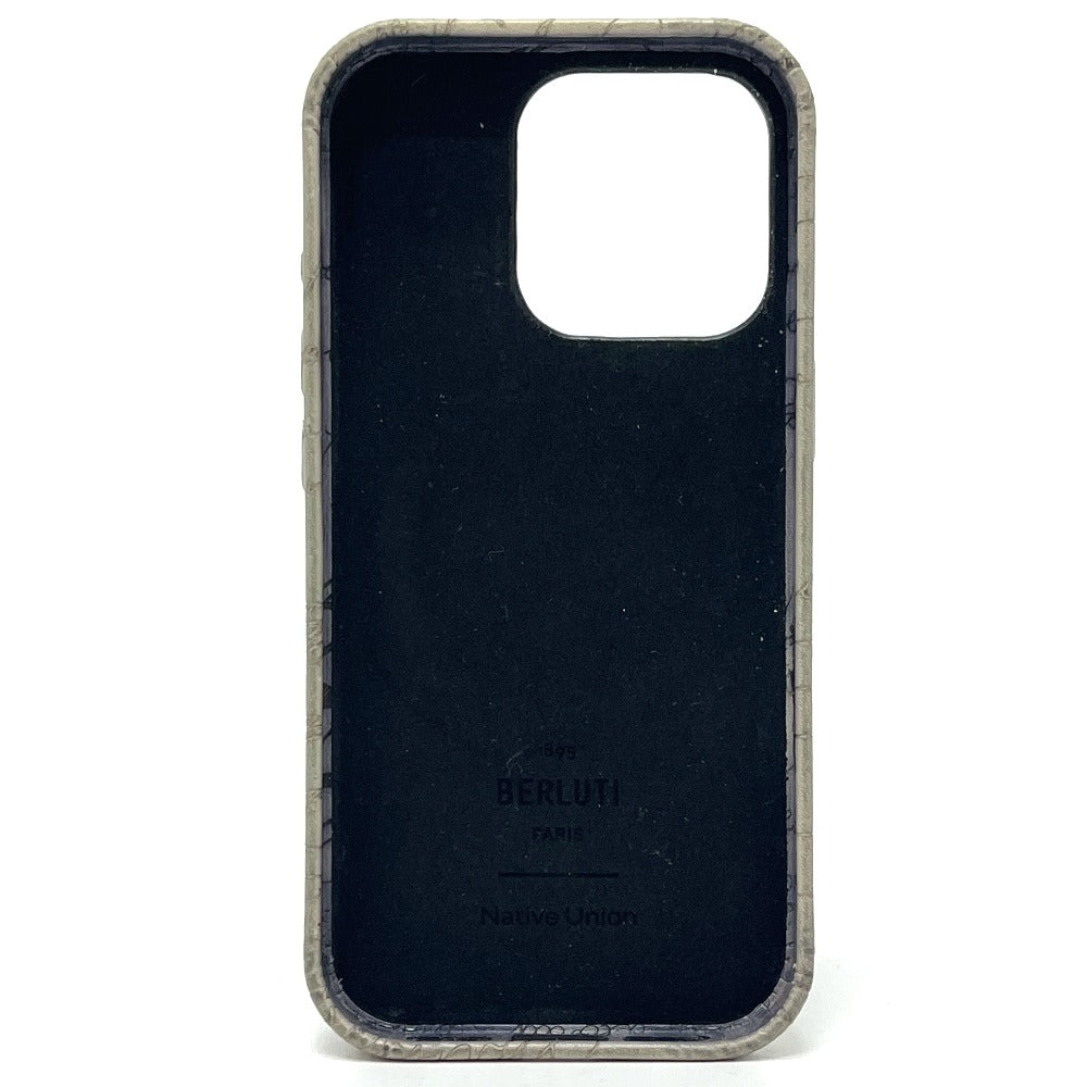 Berluti Berluti iPhone 16 Pro Phone Case Smartphone cover, phone case, mobile case iPhone case Leather gray Used