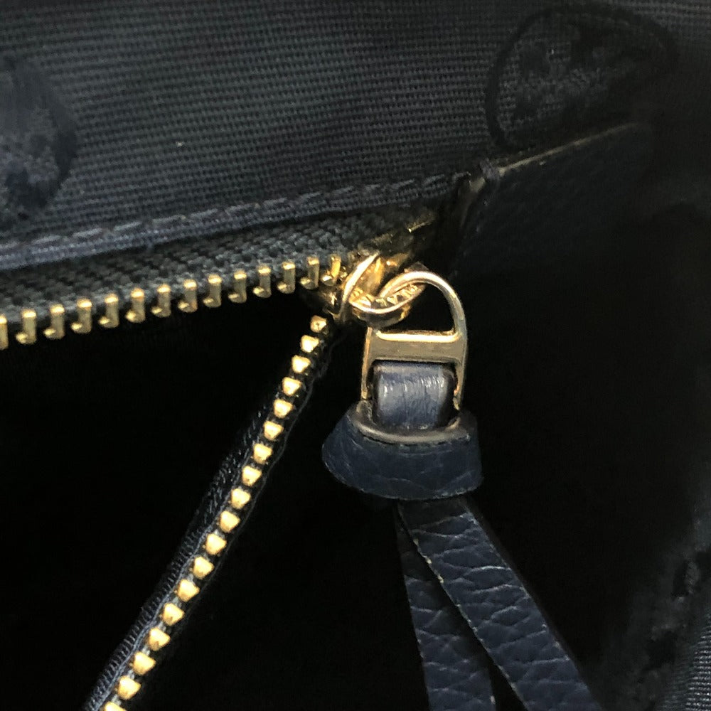 Tory Burch logo fringe shoulder bag, leather, women's, blue