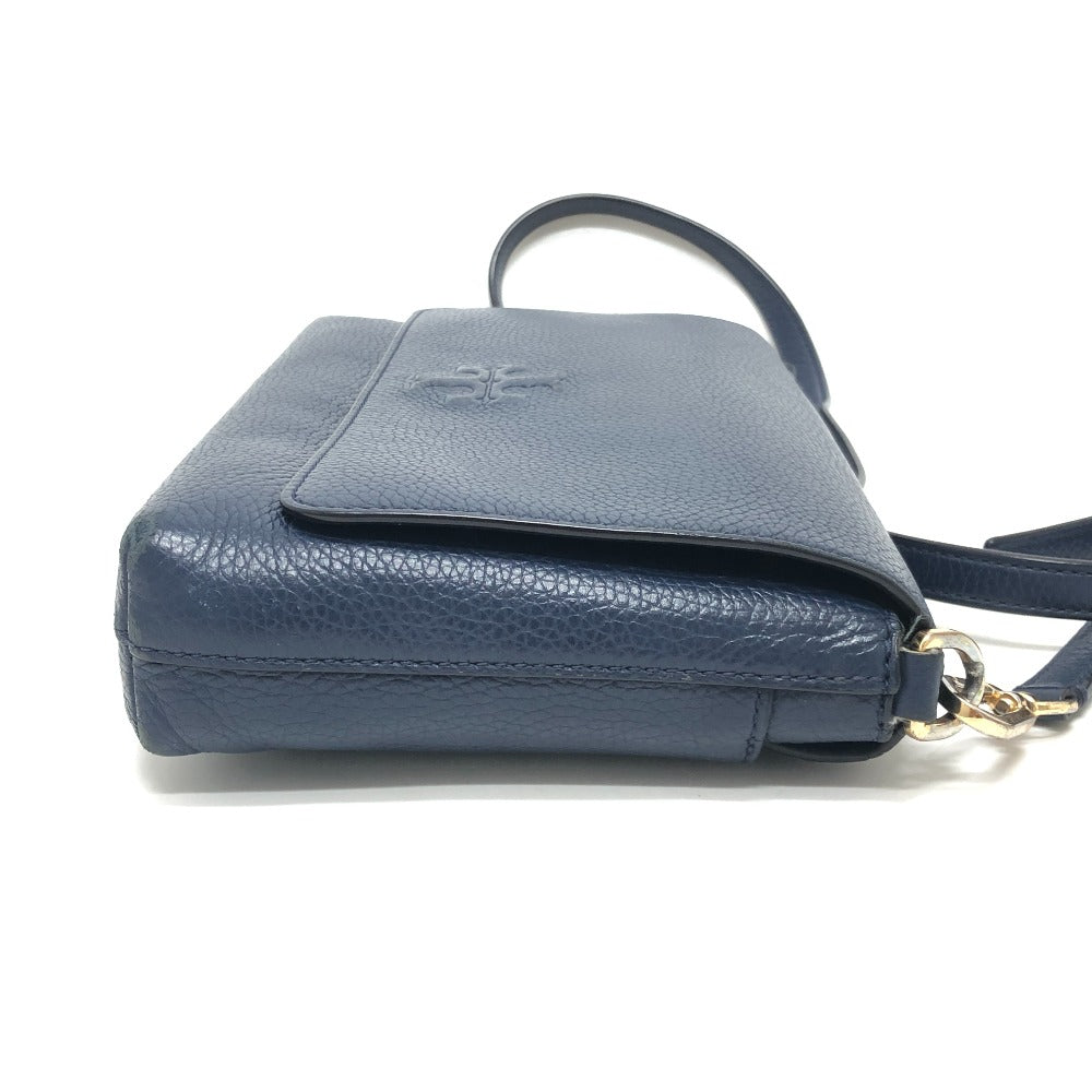 Tory Burch logo fringe shoulder bag, leather, women's, blue