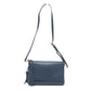 Tory Burch logo fringe shoulder bag, leather, women's, blue