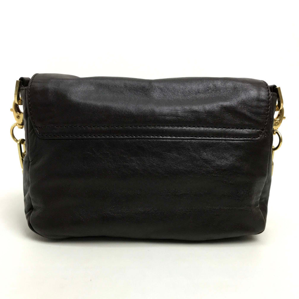 Tory Burch Mini Bag, Pouch, Stackable Design, Crossbody Bag, Shoulder Bag, Chain Pochette, Leather Shoulder Bag, Women's, Dark Brown