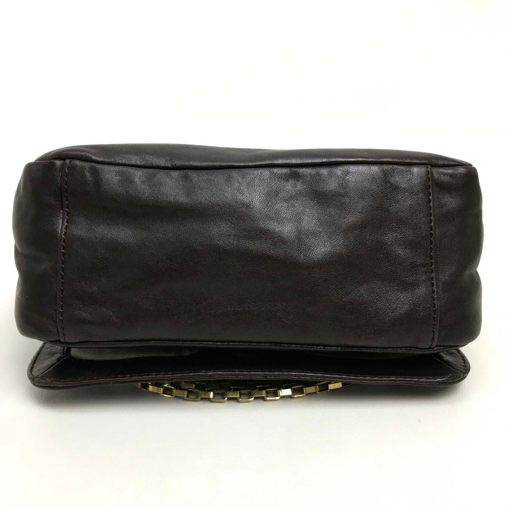 Tory Burch Mini Bag, Pouch, Stackable Design, Crossbody Bag, Shoulder Bag, Chain Pochette, Leather Shoulder Bag, Women's, Dark Brown