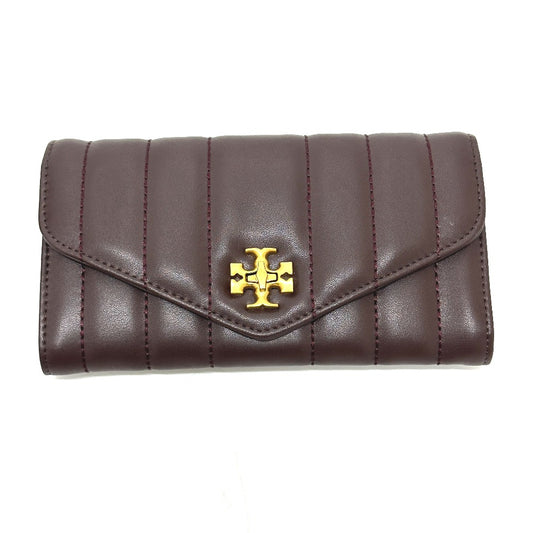 Tory Burch 81820 KIRA CHEVRON キラ シェブロン 二つ折り ロングウォレット 長財布 レザー レディース ブラウン