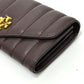 Tory Burch 81820 KIRA CHEVRON Bi-fold Long Wallet Leather Women's Brown