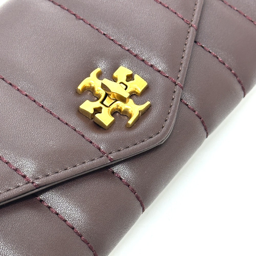 Tory Burch 81820 KIRA CHEVRON Bi-fold Long Wallet Leather Women's Brown