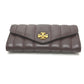 Tory Burch 81820 KIRA CHEVRON Bi-fold Long Wallet Leather Women's Brown