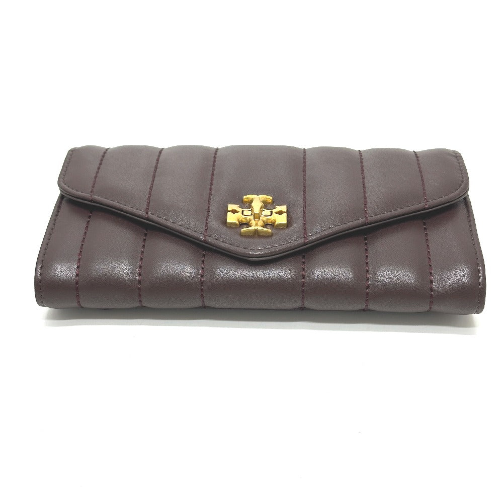 Tory Burch 81820 KIRA CHEVRON Bi-fold Long Wallet Leather Women's Brown