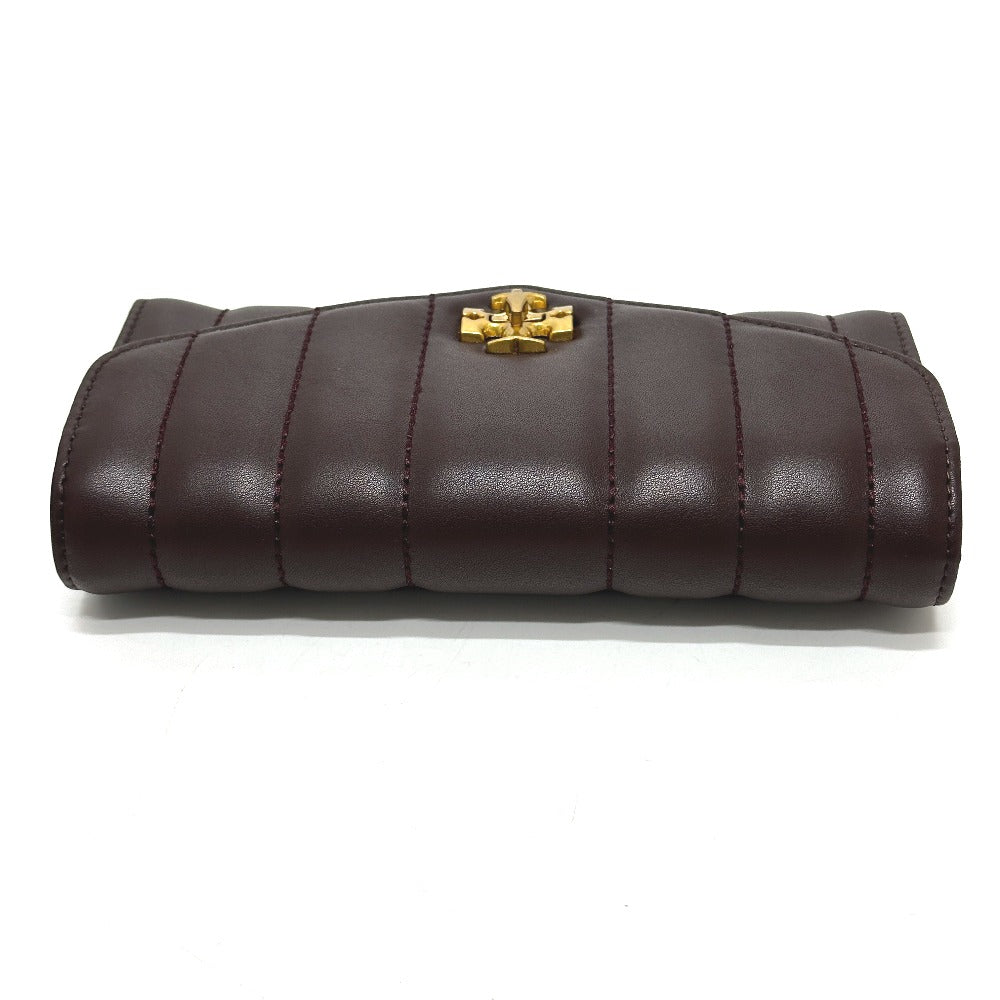 Tory Burch 81820 KIRA CHEVRON Bi-fold Long Wallet Leather Women's Brown
