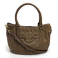Tory Burch logo shoulder bag, tote bag, 2-way bag, shoulder bag, handbag, leather, women's, brown