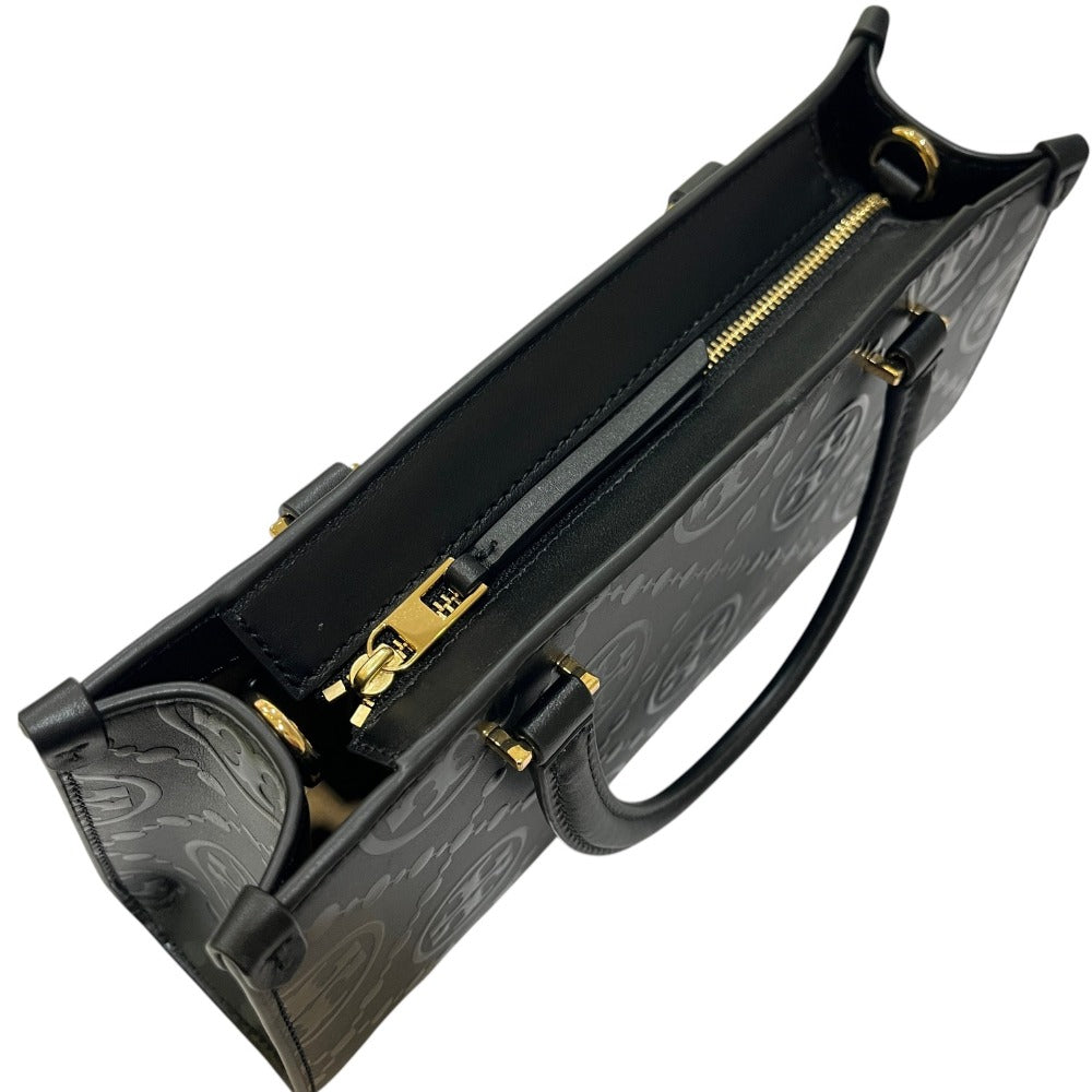 Tory Burch 164641 Tモノグラム エンボス トート スモール 2WAY カバン トートバッグ PVC レディース ブラック