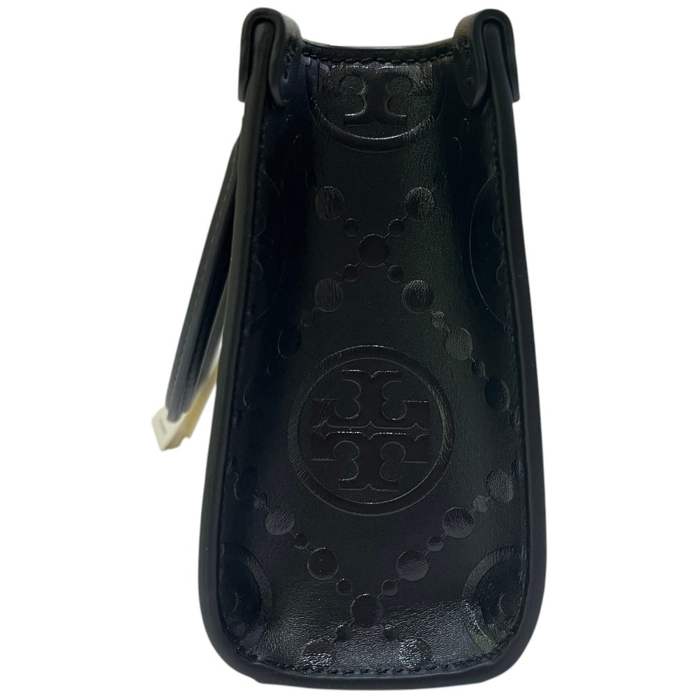 Tory Burch 164641 Tモノグラム エンボス トート スモール 2WAY カバン トートバッグ PVC レディース ブラック
