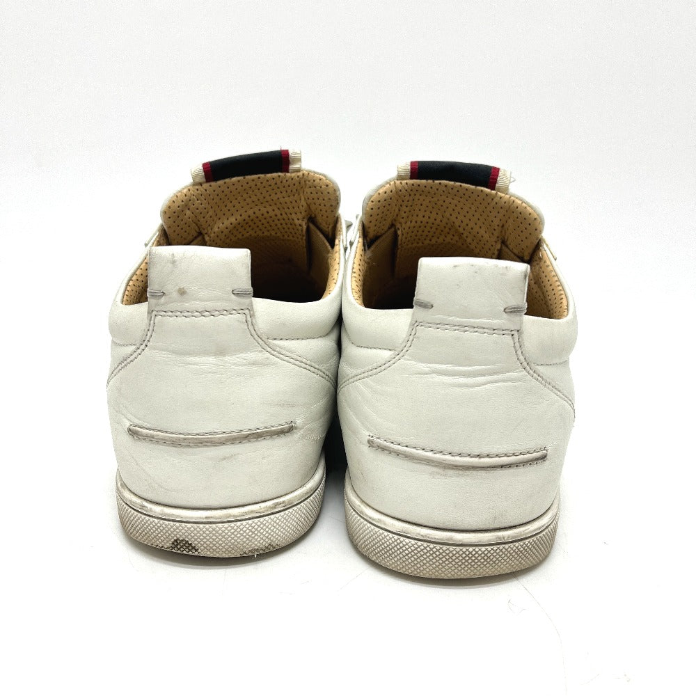 Christian Louboutin F.A.V Fique A Vontade Low Top Sneake Slip-on spike stud shoes sneakers Leather White/Red Used