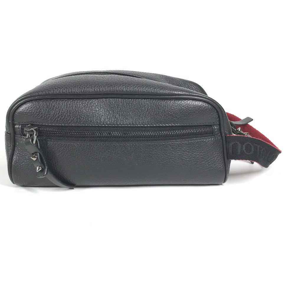Christian Louboutin 1205142 ブラスター BLASTER バッグ ストラップ付 クラッチバッグ ポーチ セカンドバッグ レザー メンズ ブラック - brandshop-reference