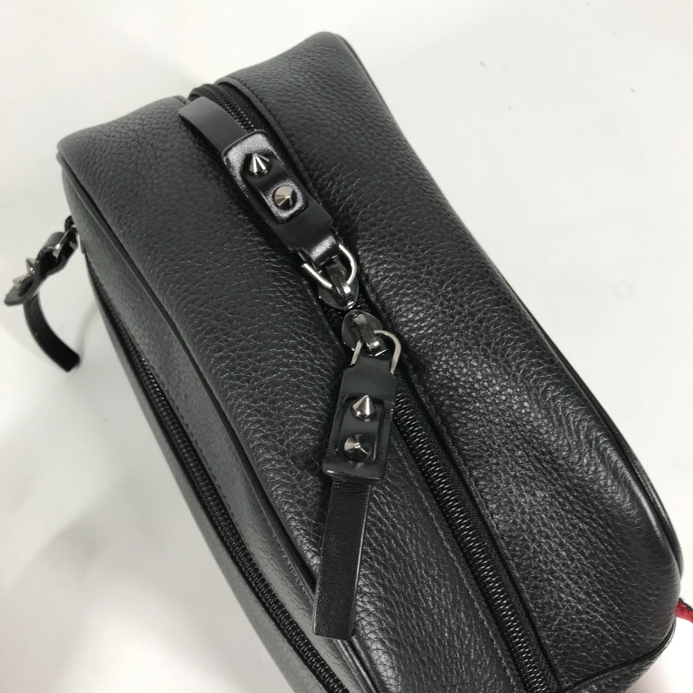 Christian Louboutin 1205142 ブラスター BLASTER バッグ ストラップ付 クラッチバッグ ポーチ セカンドバッグ レザー メンズ ブラック - brandshop-reference