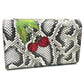 Christian Louboutin Cherry Print Studded Party Bag, Chain Shoulder Bag, Leather, Women's, Multicolor, White