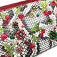 Christian Louboutin Cherry Print Studded Party Bag, Chain Shoulder Bag, Leather, Women's, Multicolor, White