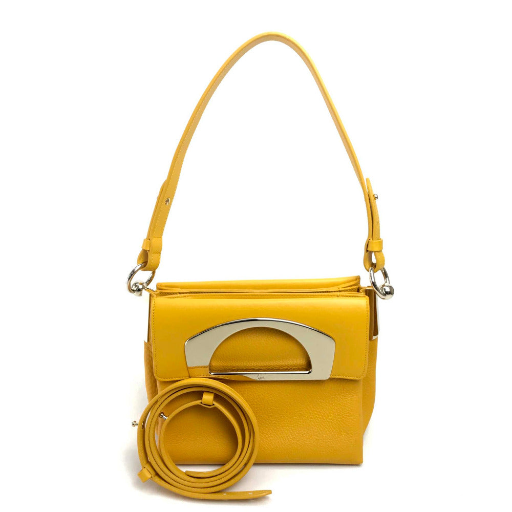Christian Louboutin Shoulder Bag, Mini Tote, Passage Messenger Bag, 3-Way Bag, Shoulder Bag, Crossbody Bag, Handbag, Leather, Women's, Yellow