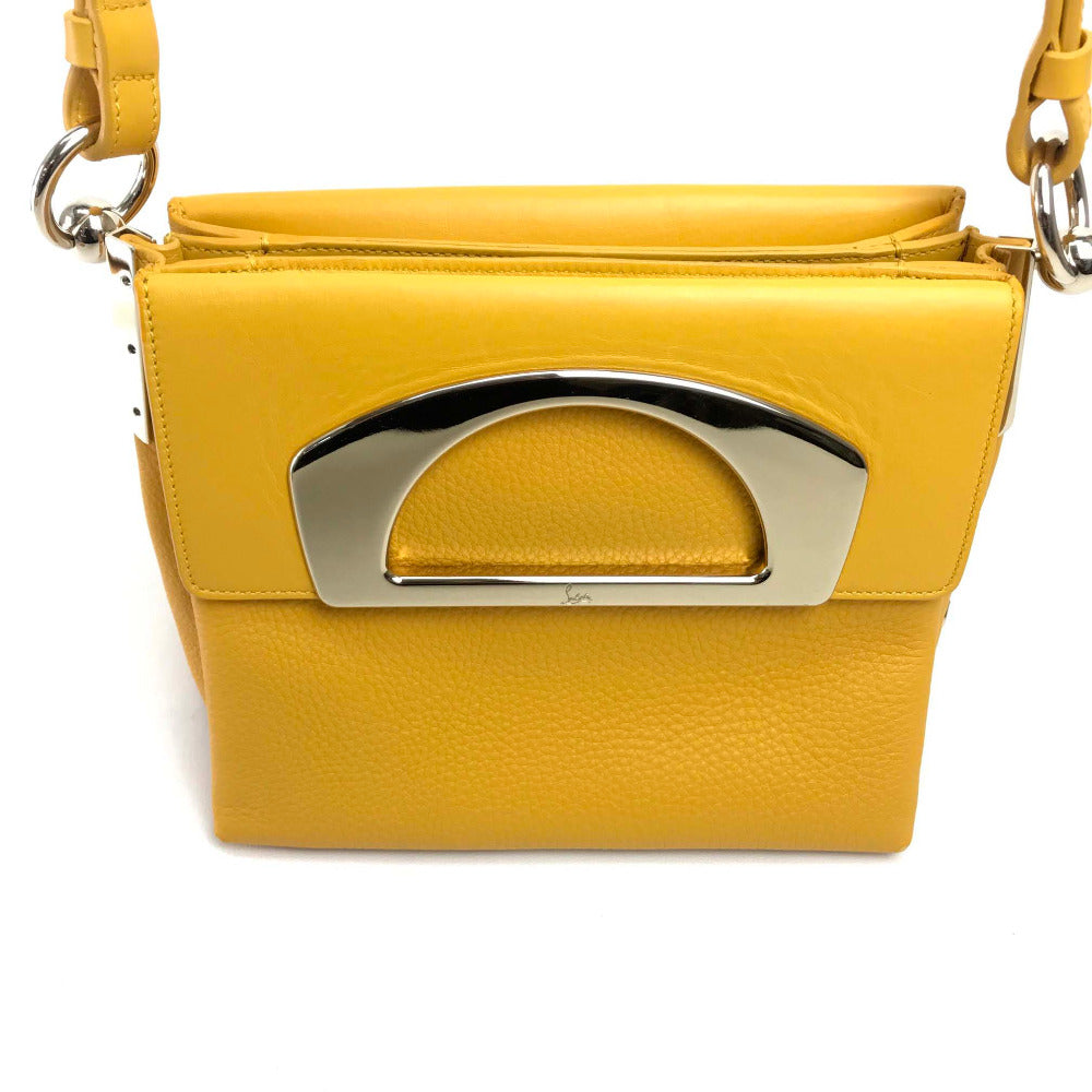 Christian Louboutin Shoulder Bag, Mini Tote, Passage Messenger Bag, 3-Way Bag, Shoulder Bag, Crossbody Bag, Handbag, Leather, Women's, Yellow