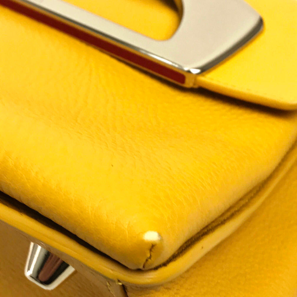 Christian Louboutin Shoulder Bag, Mini Tote, Passage Messenger Bag, 3-Way Bag, Shoulder Bag, Crossbody Bag, Handbag, Leather, Women's, Yellow
