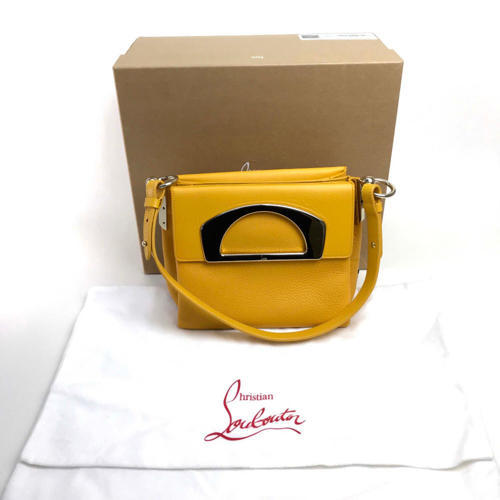Christian Louboutin Shoulder Bag, Mini Tote, Passage Messenger Bag, 3-Way Bag, Shoulder Bag, Crossbody Bag, Handbag, Leather, Women's, Yellow